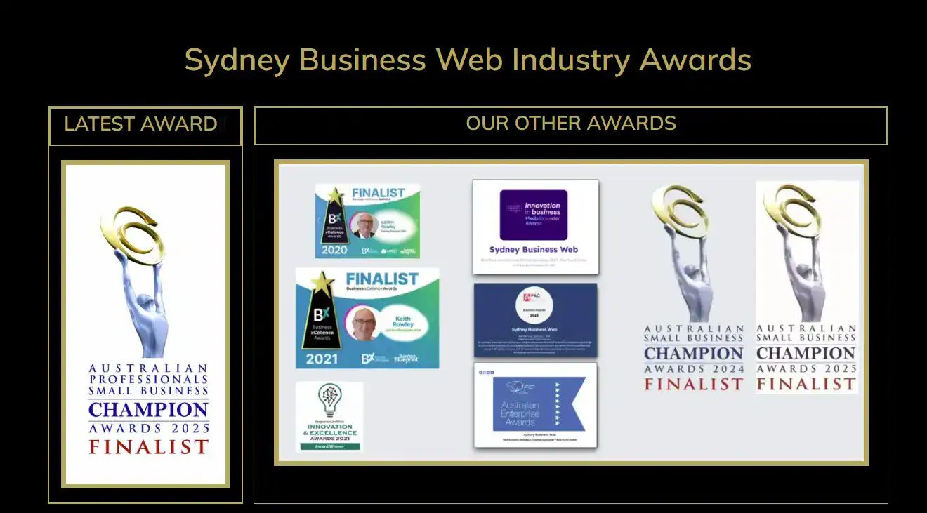 Website Designer Thornton: Sydney Business Web Awards