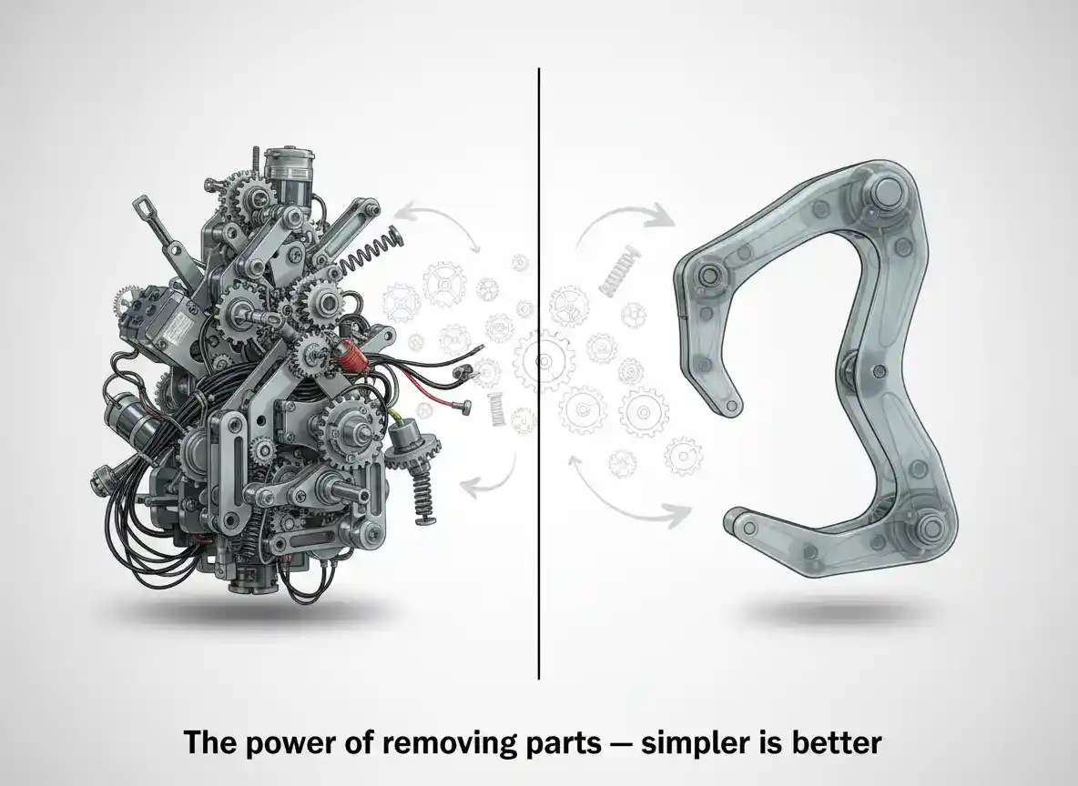 Simple is better. Reliability comes from removing parts.