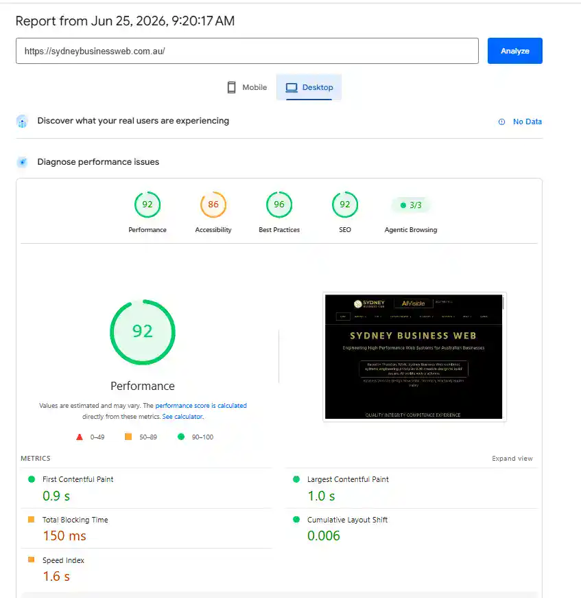 Agentic Browsing Fix Result on Pagespeed Agentic Browsing Fix Result on Pagespeed